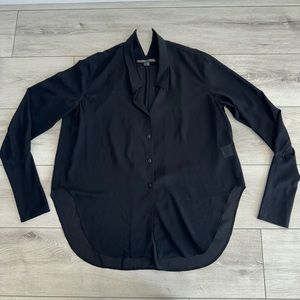 Theyskens' Theory Franky Black Long Sleeve Top Women's Small